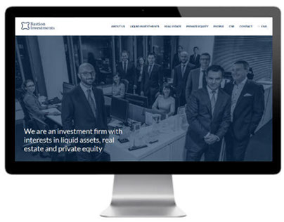 Bastion Investments' website front-end programming
