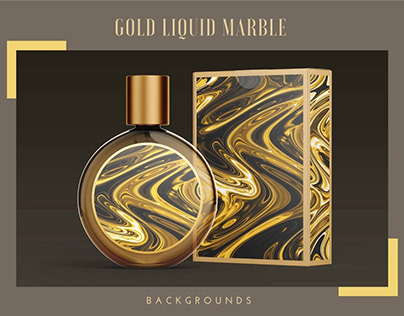Gold Liquid Marble
