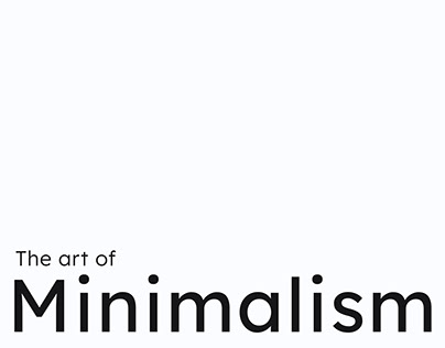 "Minimalism" webinar web-site design