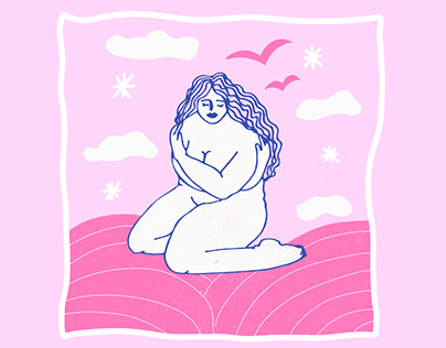 Self love - Pink illustration