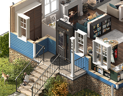 GEICO — Home Protection — Animated House Cutaway 3D