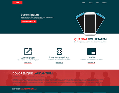 Dual Color Corporate site Template - Home Page Design