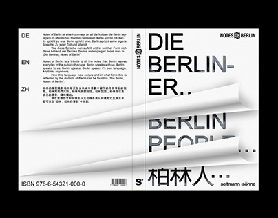 Die Berliner (Notes of Berlin Book Concept)