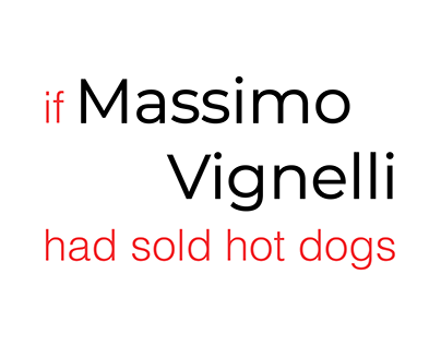 Hot Dogs Vignelli