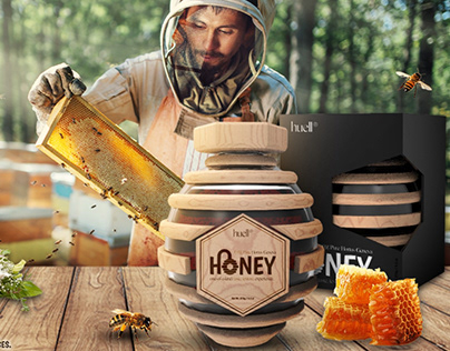 Huell Honey - Packaging & 3D Model Design