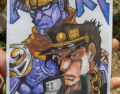 art jotaro 
completely handmade with watercolor