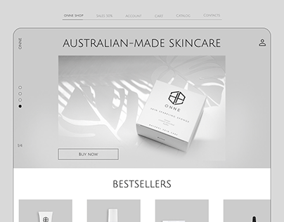 Website redesign ONNE cosmetic
