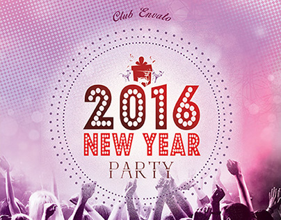 2016 New Year Party Flyer Poster
