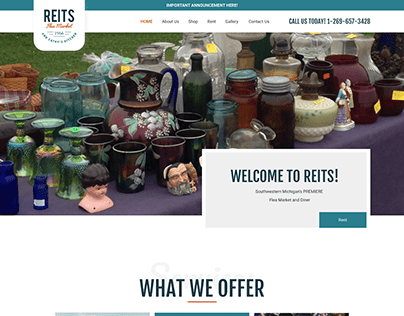 Website Design for Reits Flea Market