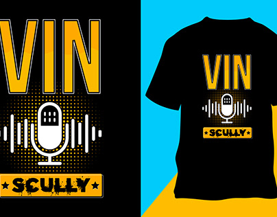 Vin Scully Typography T-Shirt Design