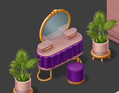 Isometric Furniture. Charmed Mension