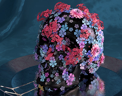 Growing Flower On Skull