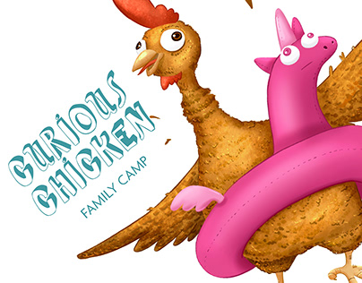Brand Character for Family Camp Curious Chicken