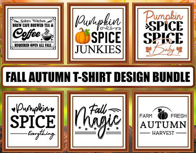Fall Autumn T-Shirt Design Bundle