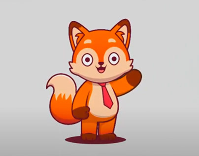 Fox hand waving animation 'MOHO'