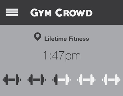 Gym Crowd Mobile App Design