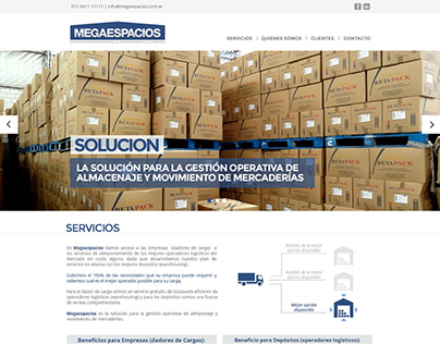 Megaespacios - Website Design One Page Scroll