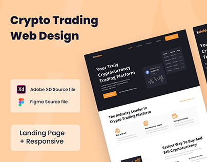 Crypto trading Web Ddesign