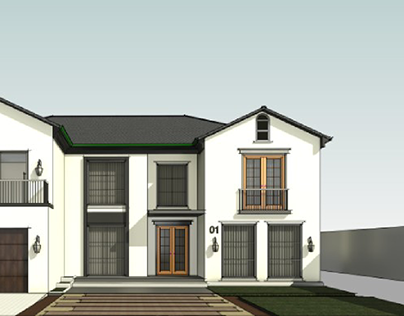 Transitional architecture, 3d exterior modeling