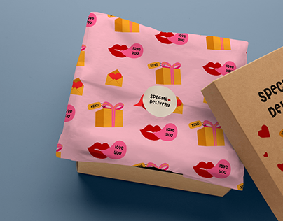 Gift wrapping for the Valentine's Day