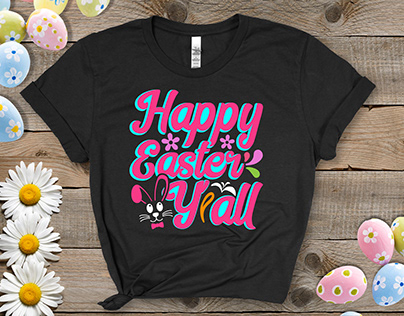 Happy Easter Y'All T-shirt Design