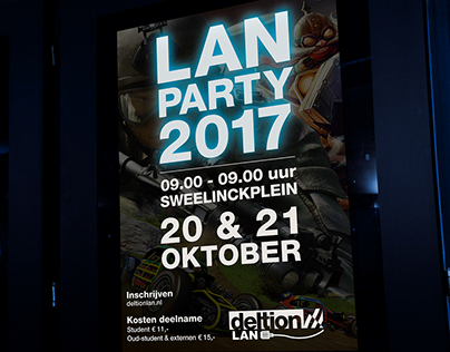 LAN Party poster + narrowcasting