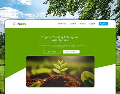 Project thumbnail - Organic farming website landing page design