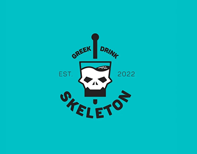 Greek Drink Skeleton - Logo Design