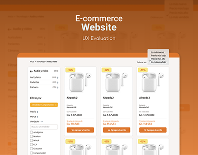 UX Evaluation | E-commercer website