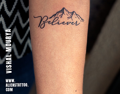 'BELIEVER' Tattoo At Aliens Tattoo India.