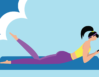 Illustration "Lazy yoga"