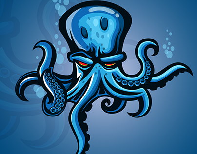 octopus mascot logo