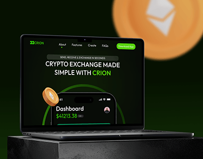 Project thumbnail - CRION - CRYPTO WEBSITE DESIGN