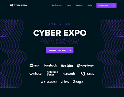 Cyber Expo Conference Landing Page