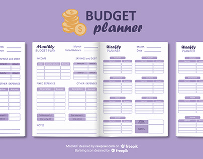 Personal monthly and weekly Financial Budget Planner