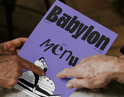MENU DESIGN - BABYLON BISTRO Concept