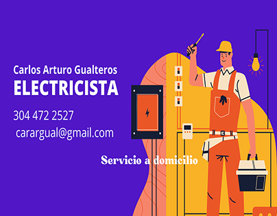 tarjeta personal para electricista