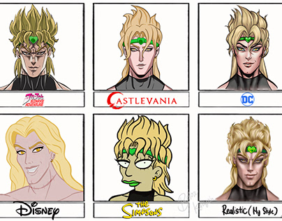 Dio in different art styles