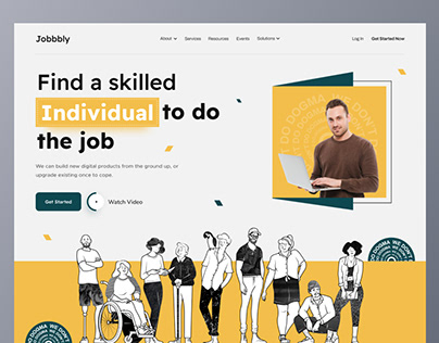 Jobbbly - Job Portal Landing Page