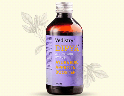 Dipya Appetizer Syrup - Vedistry Product Label Design