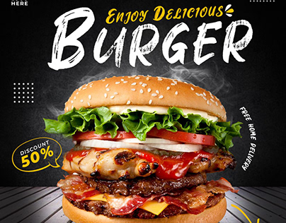 social media post design - Food Item Burger