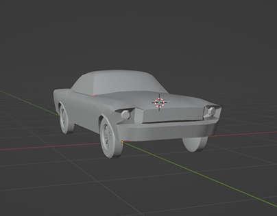 Mustang 1965 Low Poly 3D Model
