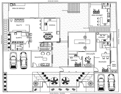 Projeto: Residência c/ Edícula (SketchUp+CAD)