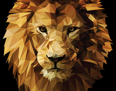 Lion Low-Poly Illustration