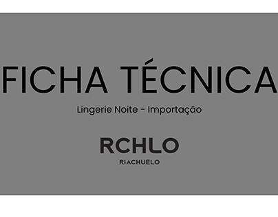Ficha Técnica de Importação - Lingerie - Riachuelo