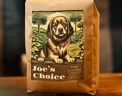 Puppy Food Package Design Made with Figma/PS/Stylar.ai