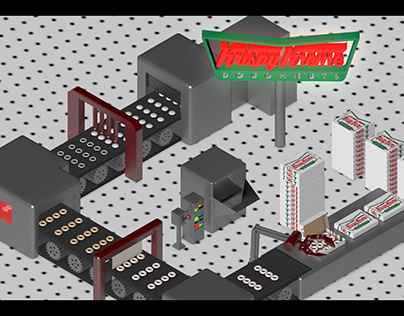 Krispy Kreme Factory - 3D Isometric Animation