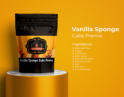 Vanilla Sponge Cake Premix - Label Packaging