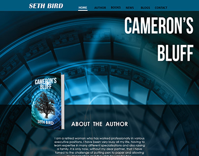 CAMERON'S BLUFF Book Cover and Author's Website