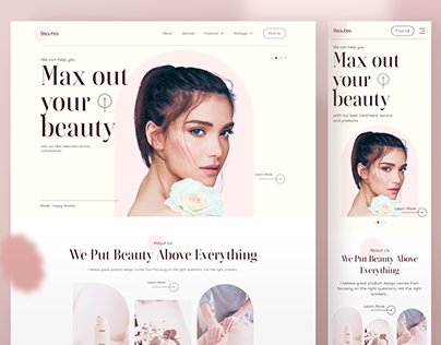 Beauty and SPA Landing Page | UI/UX Design